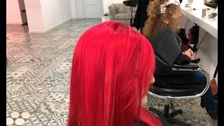 Como hacer un cabello rojo rojo con raices oscuras [upl. by Lesser]