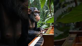 Chimp and his piano piano music animals [upl. by Thais]