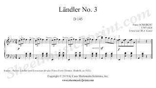 Schubert  Ländler No 3 D 145 Op 18 [upl. by Bozuwa]