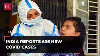 India reports 636 new Covid cases 3 deaths in 24 hours active caseload at 4394 [upl. by Enaxor]