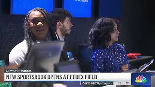 FedExField Cuts Ribbon on 1st Sportsbook Inside an NFL Stadium  NBC4 Washington [upl. by Aitak]