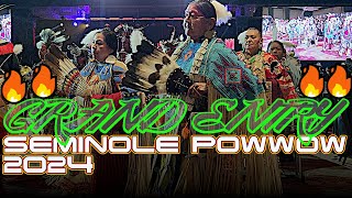 🔥🔥GRAND ENTRY🔥🔥 l Sat Seminole Tribal Fair Powwow 2024 [upl. by Alfy]