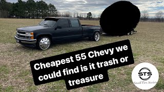 Buying The Cheapest 55 Chevy We Could Find Forsale [upl. by Eissej]