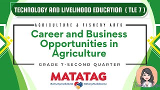 TLE 7 MATATAG CURRICULUM LESSON 2ND QTRCAREER AND BUSINESS OPPORTUNITIES IN AGRICULTURE [upl. by Firmin660]