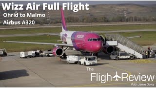 Wizz Air  Full Flight  Ohrid to Malmo  A320232 [upl. by Kcireddor]