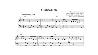 Grenade  Piano [upl. by Chasse647]