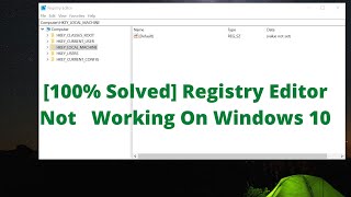 ✅How To Fix Registry Editor Not Working On Windows 10  Registry Editor Not Opening On Windows 10 [upl. by Yssej]