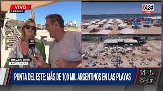 😎 Punta del Este más de 100 mil argentinos en las playas [upl. by Alehcim]