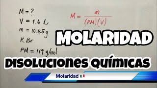 MOLARIDAD en Soluciones Químicas bien fácil [upl. by Oicnedif]