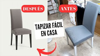 🪑 Cómo tapizar una silla de comedor fácil con máquina de coser casera ✅ Paso a paso [upl. by Nahtanhoj]