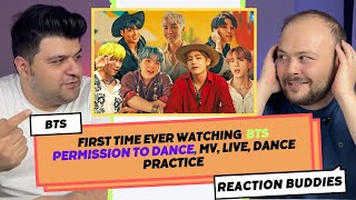 First Time Ever Reacting to Permission to Dance MV Live Performance amp Dance Practice bts kpop [upl. by Luwana]