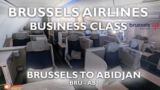 BRUSSELS AIRLINES BUSINESS CLASS Brussels to Abidjan [upl. by Revilo]