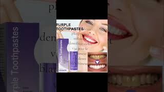 Dentifrice violet de marque V34 pour le blanchiment des dents [upl. by Kenlee]