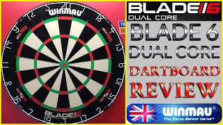 Winmau Blade 6 DUAL CORE Dartboard Review  Darts [upl. by Yecak]