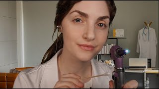 ASMR Doctor  Ear Infection Exam Close Soft Spoken [upl. by Giacinta]