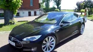 Tesla fahren bei der Firma ÖkoSun in der Villa Baben 05052018 [upl. by Yesnyl]