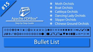 Simple bullet list Apache PDFBox Add Bullet list in PDF using Apache PDF Box library [upl. by Stuckey]