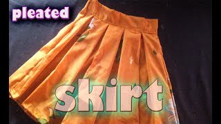 SKIRT cutting and stitching Kids Pleated skirt tutorial steps tailoring cutting for beginners class [upl. by Baudelaire72]