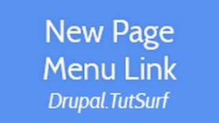 How To Add A New Page and Menu Link Drupal 7 Tutorial [upl. by Ahtivak]