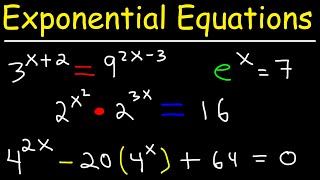 Solving Exponential Equations [upl. by Liu543]