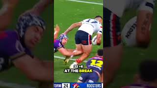 Storm Surge Hughes Leads Melbournes Roosters Rout in Scary Grand Final Warning shorts nrl [upl. by Tiphany]