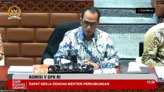 BREAKING NEWS  KOMISI V DPR RI RAKER DENGAN MENTERI PERHUBUNGAN RI [upl. by Geller]