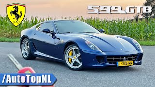 FERRARI 599 GTB HGTE  327KMH REVIEW on AUTOBAHN NO SPEED LIMIT by AutoTopNL [upl. by Llemart113]