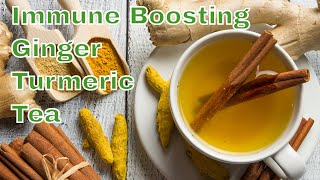 Ginger Turmeric Tea  Digestive And Immune Booster Tea Recipe Benefits In Description [upl. by Benedikt]