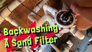 Backwashing A Sand Filter Pool Cleaning Swimming Pool Sand Filter Cleaning [upl. by Lrae]