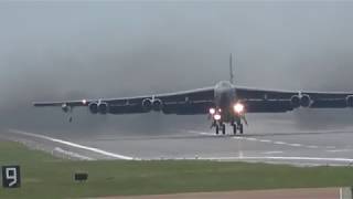 B52s take off in a crosswind [upl. by Aramit]