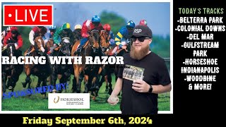 LIVE Horse Racing Handicapping  Gulfstream Park  Horseshoe Indianapolis  Woodbine  Fri Sept 6th [upl. by Nicolas]