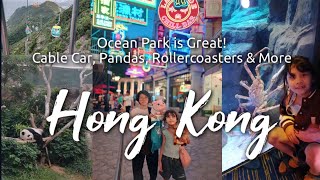 Hong Kong Ocean Park Panda Cable Car Penguins Dolphins Shark Arctic Fox McDonalds Ep 13 [upl. by Hannej]