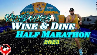 Running the RunDisney Wine and Dine Half Marathon 2023  All Character Stops [upl. by Lienet]