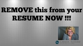 10 Resume Tips to REMOVE That Will Help You Land the Job You Want [upl. by Soilissav146]