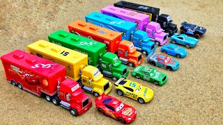 Play with Lightning Mcqueen Truck Toys On The Sand  Toys Car Story [upl. by Hussey273]