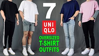 7 Ways To ROCK UNIQLO Oversized TShirts  Men’s Outfit Ideas [upl. by Sirac]