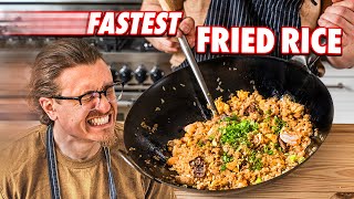 Making Fried Rice Faster Than A Restaurant  But Faster [upl. by Yrrad]