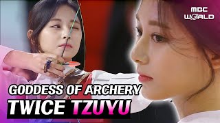 CC TWICE TZUYUs remarkable archery skills TWICE TZUYU DAHYEON CHAEYOUNG [upl. by Hilde]