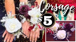 WRIST CORSAGE DIY  HOW TO MAKE A PROM OR WEDDING WRIST CORSAGE FOR 5 [upl. by Annairda]