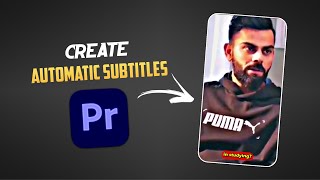 Create Automatic Subtitles in Premiere Pro [upl. by Ennairej]