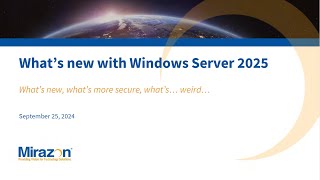 Windows Server 2025 Webinar [upl. by Etiragram]