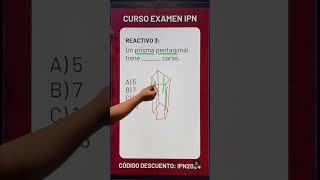 Examen Simulador IPN 2024 Reactivo 3  Caras de un Prisma Pentagonal [upl. by Lleneg]