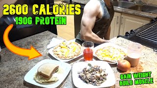 Full Day of Eating 2600 Calories  EASY High Protein Meals To Gain Weight amp Build Muscle [upl. by Hurff936]