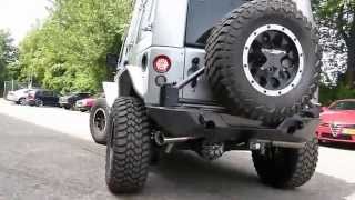 Jeep Wrangler JK Custom 57 Hemi  Maatwerk RVS dual uitlaatsysteem van EPS Uitlaten BV [upl. by Keheley955]