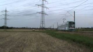 Eine RNV Straßenbahn bei Heddesheim [upl. by Nahtanod]