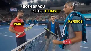 The Tennis Match That Turned into a CIRCUS Kyrgios vs Paire [upl. by Etiragram]