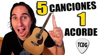 5 canciones fáciles en guitarra con solo ¡1 acorde  Perfectas para principiantes [upl. by Netloc252]