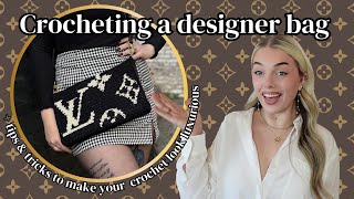 I crocheted a designer purse because Im too broke to buy one  tips amp tricks to making luxury bags [upl. by Flore]