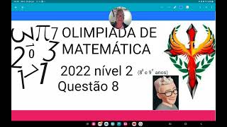 Olimpíada de matemática 2022 questão 8 Um prova formada por 45 questões de múltipla escolha [upl. by Bramwell346]