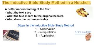 Lesson 3 The Inductive Bible Study Method Part 1 [upl. by Marla]